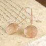 Circular Disc Hammered Rose Gold Plated Silver Earrings, thumbnail 1 of 5