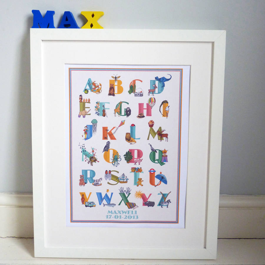 Personalised alphabet print by max made me do it notonthehighstreet