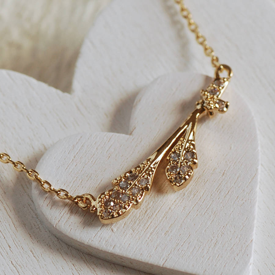 leaf necklace by highland angel