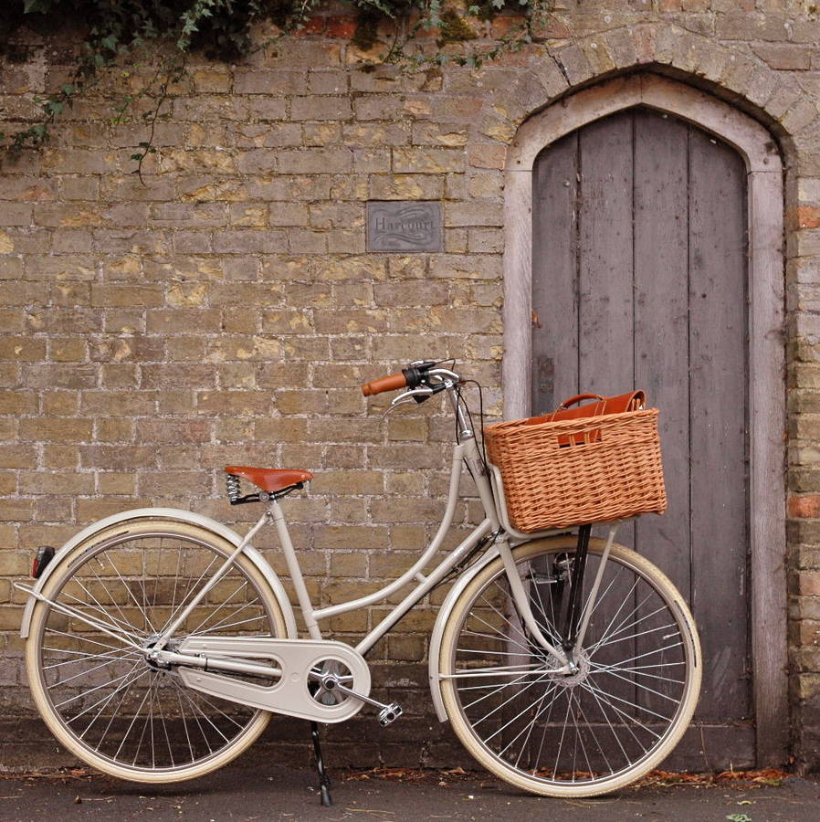 vintage wicker bike basket