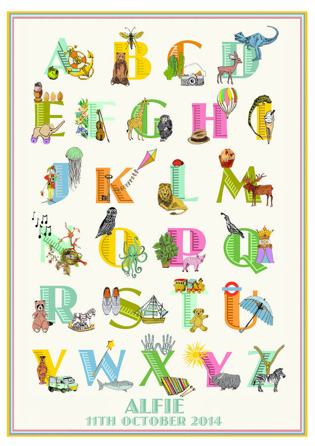 personalised alphabet print by max made me do it notonthehighstreetcom