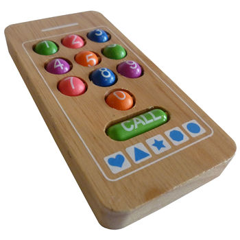 Wooden Mobile Phone, Chalk Board, Keys And Wooden Box, 9 of 11