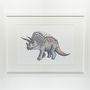 Triceratops Dinosaur Print, thumbnail 3 of 4