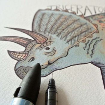 Triceratops Dinosaur Print, 4 of 4