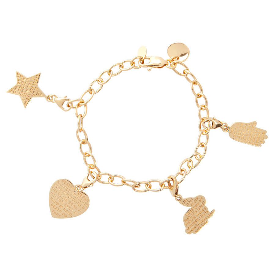 engraved inspirational charm bracelet by anna lou of london