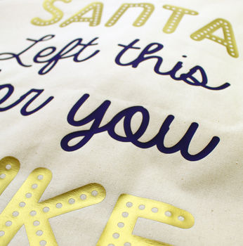 'Santa Left This For You' Name In Lights Christmas Sack, 4 of 8