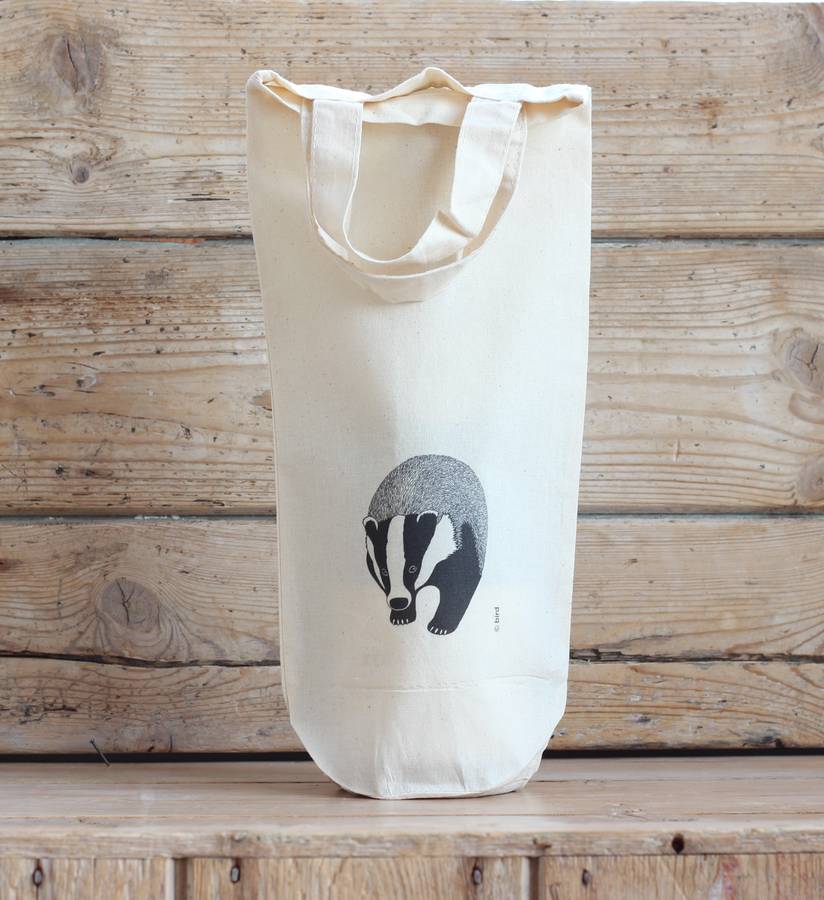Badger Bottle Bag With Handles By Bird | notonthehighstreet.com