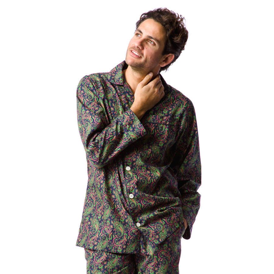 Men's Paisley Pyjamas, 1 of 3