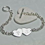 Personalised Sterling Silver Love Hearts Bracelet, thumbnail 1 of 5