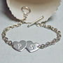 Personalised Sterling Silver Love Hearts Bracelet, thumbnail 2 of 5
