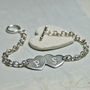 Personalised Sterling Silver Love Hearts Bracelet, thumbnail 3 of 5