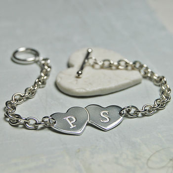 Personalised Sterling Silver Love Hearts Bracelet, 3 of 5