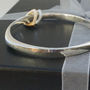 Personalised Wide Bangle With Triangle Charms, thumbnail 4 of 7