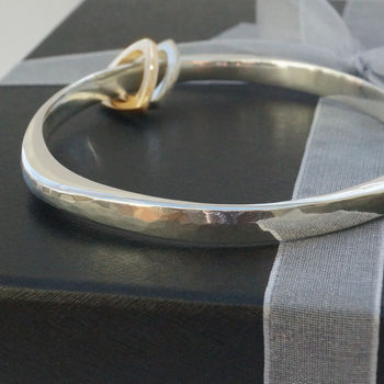 Personalised Wide Bangle With Triangle Charms, 4 of 7