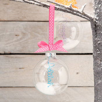 Christmas Tree Personalised Bauble Decoration, 4 of 11