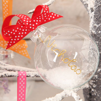 Christmas Tree Personalised Bauble Decoration, 5 of 11