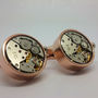 Clockwork Cufflinks With Real Moving Parts In Rose, thumbnail 2 of 5