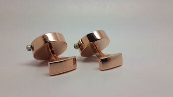 Clockwork Cufflinks With Real Moving Parts In Rose, 5 of 5