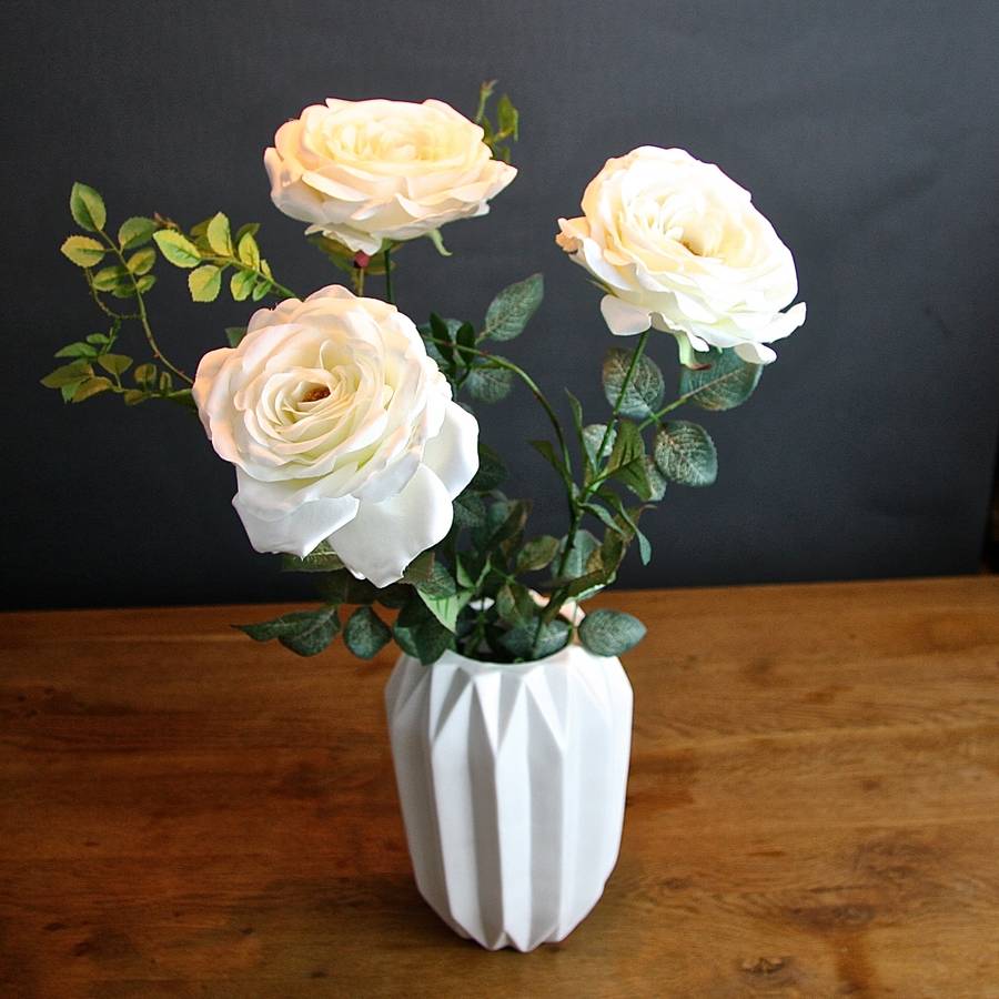 Silk White Rose By London Garden Trading
