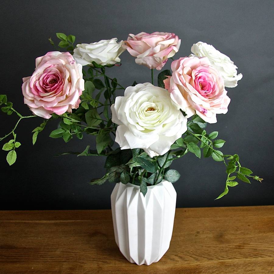 Silk White Rose By London Garden Trading | notonthehighstreet.com