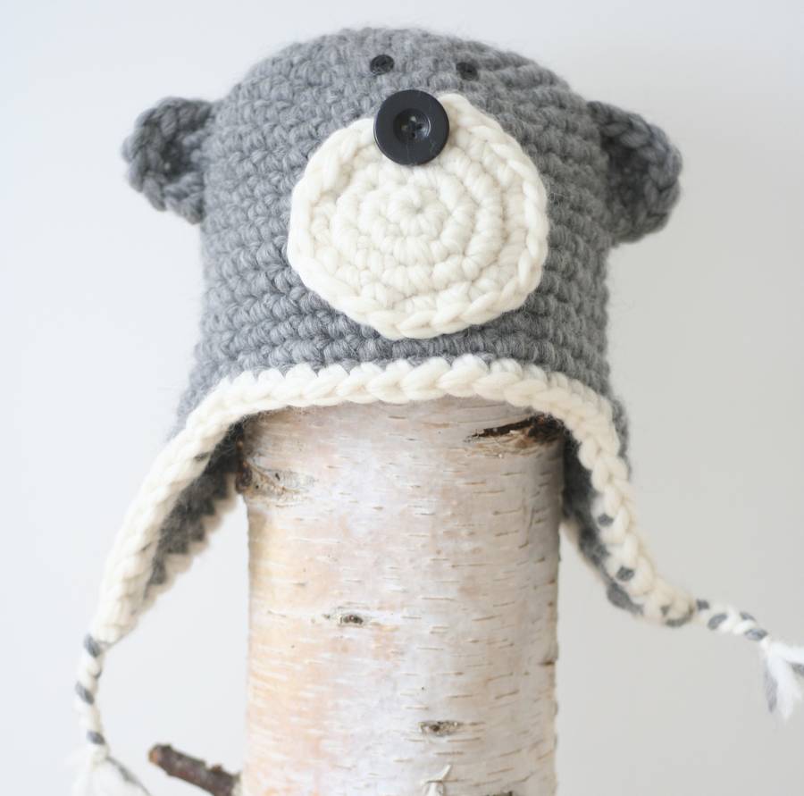 On Sale Children's Woolly Handmade Bear Hat By Prinku