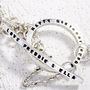 Multilink Silver Tiny Text Message Toggle Bracelet, thumbnail 2 of 3