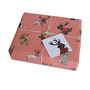 One Sheet Of Deer Dogs Gingham Wrapping Paper, thumbnail 2 of 4