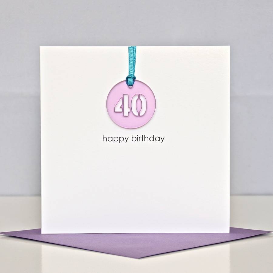 'Happy Birthday' 40 Greeting Card By The Cornish Card Company ...