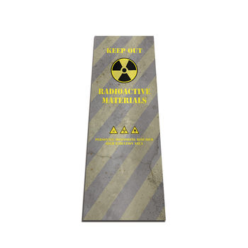 Warning Radioactive Materials Vinyl Sticker For Door, 2 of 2