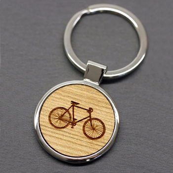Personalised Wooden Bicycle Keyring, 3 of 3