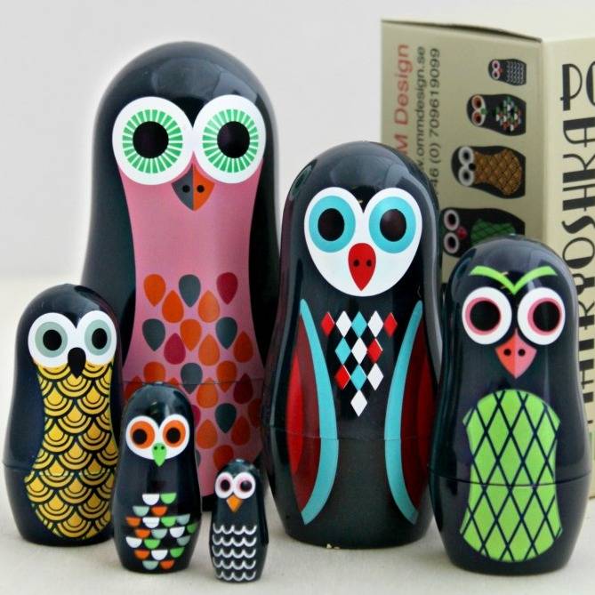 owl matryoshka dolls