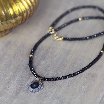 Black Spinel, Diamond And Amethyst Necklace, 6 of 12