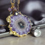 Amethyst, Gold And Diamond Chain Necklace, thumbnail 4 of 12