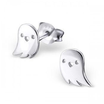Casper Ghost Stud Earrings In Sterling Silver, 2 of 2