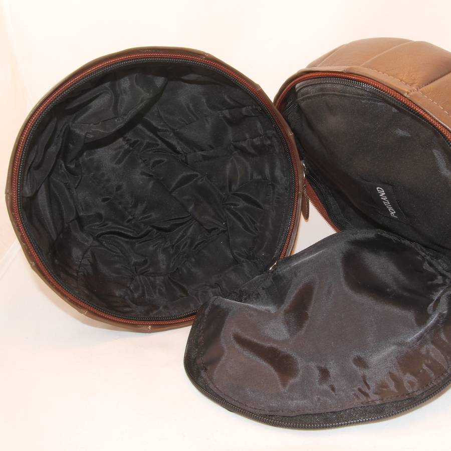 Leather Football Mens Wash Bag By British and Bespoke