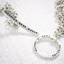 Silver Tiny Text Message Multi Link Toggle Necklace, thumbnail 1 of 4