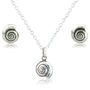Sterling Silver Shell Necklace And Earring Set, thumbnail 2 of 6