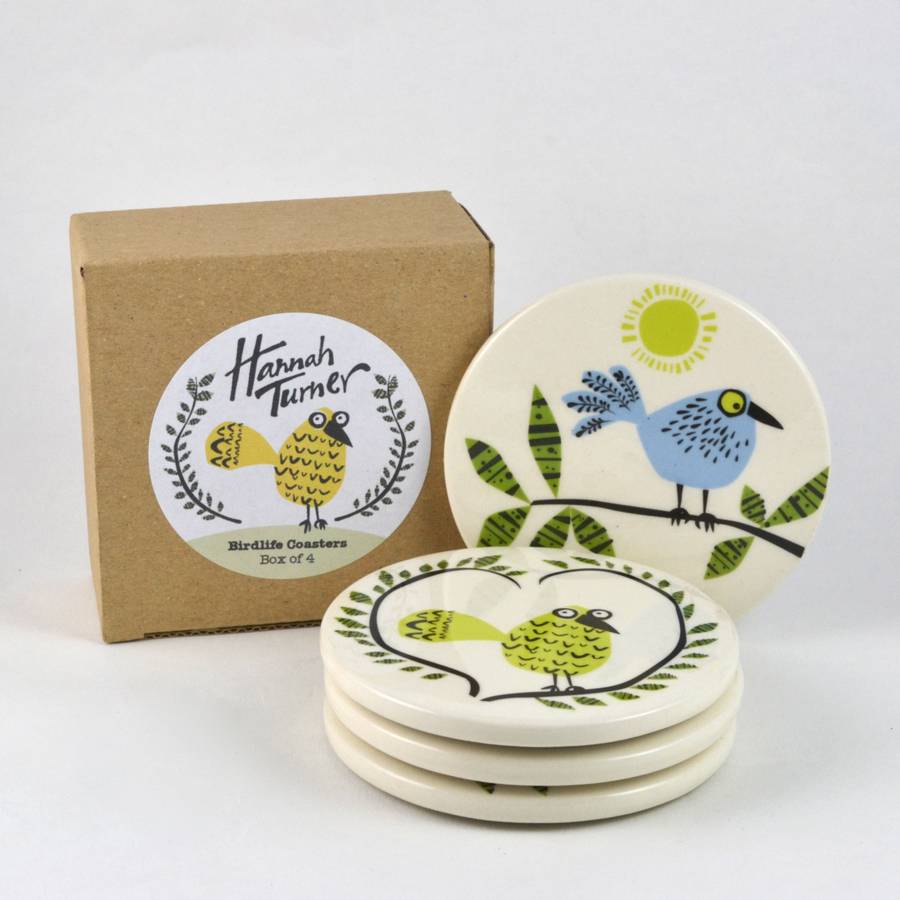 Ceramic Bird Coasters By Hannah Turner