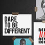 'Dare To Be Different' Typography Print, thumbnail 2 of 2