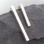 Solid Silver Bar Earrings, thumbnail 1 of 6