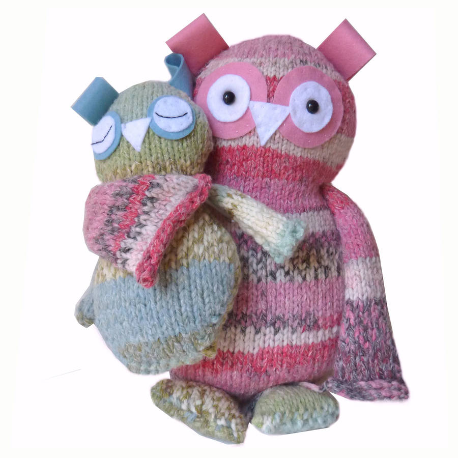 Two Hoots Owls Knitting Kit By Gift Horse Knit Kits