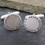 Personalised Disc Cuff Links, thumbnail 5 of 8