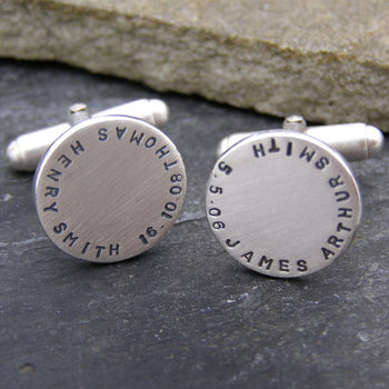 Personalised Disc Cuff Links, 5 of 8