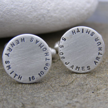 Personalised Disc Cuff Links, 6 of 8