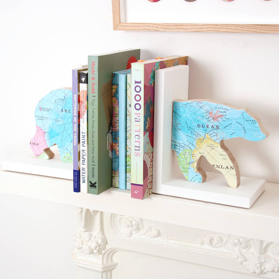 Personalised Polar Bear Bookends By Bombus