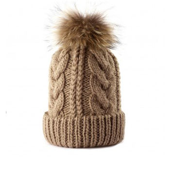 A Cable Knit Pom Pom Beanie Hat By Cielshop | notonthehighstreet.com