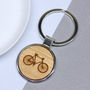 Personalised Wooden Bicycle Keyring, thumbnail 1 of 3