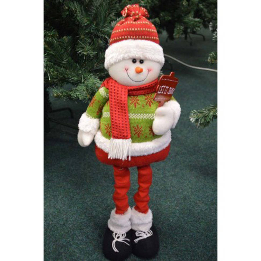 extendable leg snowman christmas figurine by garden selections ...