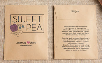 Sweet Pea Personalised Seed Packet, 3 of 6