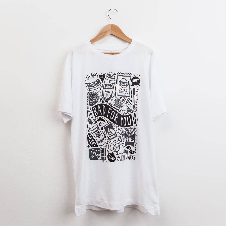 Bad For You – Mens T Shirt By Evermade | notonthehighstreet.com